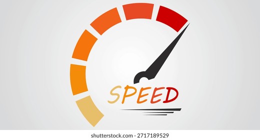 Velocidad, evento de carreras de logotipos de Vector, con los principales Elementos del velocímetro de modificación
