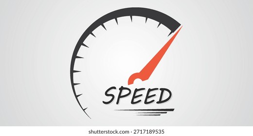 Velocidad, evento de carreras de logotipos de Vector, con los principales Elementos del velocímetro de modificación