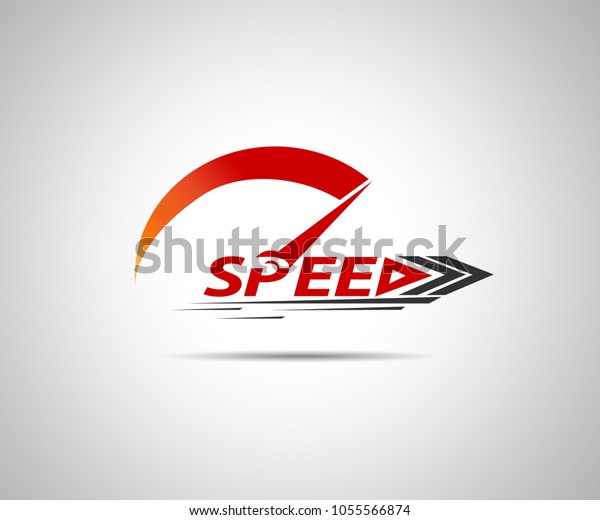 Speed, vector logo racing event,\
with the main elements of the modification\
speedometer