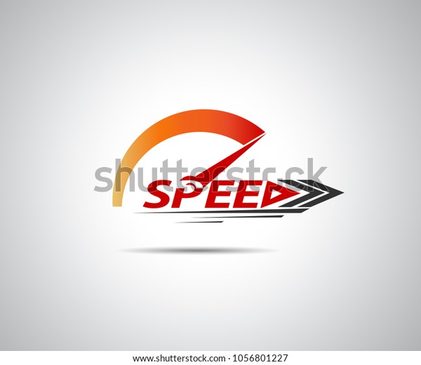 Speed, vector logo racing event,\
with the main elements of the modification\
speedometer