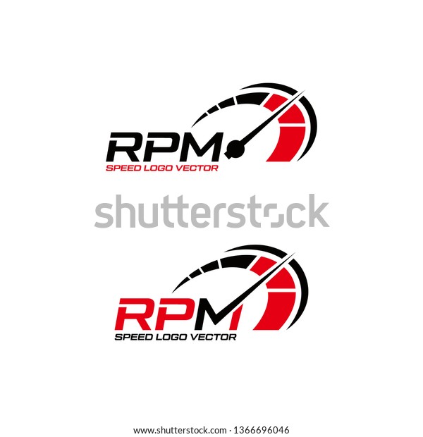 Speed vector, Speedometer & RPM Logo. Icon\
& Symbol Vector\
Template