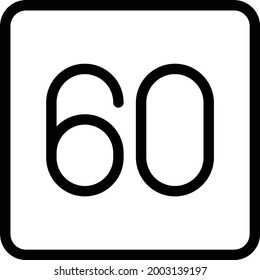 speed vector thin line icon