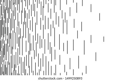 Speed vertical lines Gradient pattern Vector pixel texture Fast effect design Black elements on white background