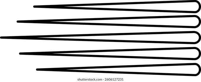 Speed vertical lines icon in line. Vector for apps or web fast effect Manga and comic motion effect Simple textured streak. burst Flash light ray blast isolated on transparent background