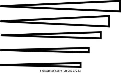 Speed vertical lines icon in line. Vector for apps or web fast effect Manga and comic motion effect Simple textured streak. burst Flash light ray blast isolated on transparent background