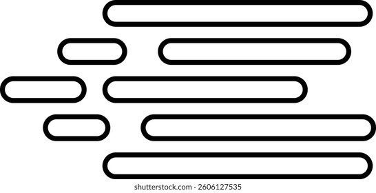 Speed vertical lines icon in line. Vector for apps or web fast effect Manga and comic motion effect Simple textured streak. burst Flash light ray blast isolated on transparent background