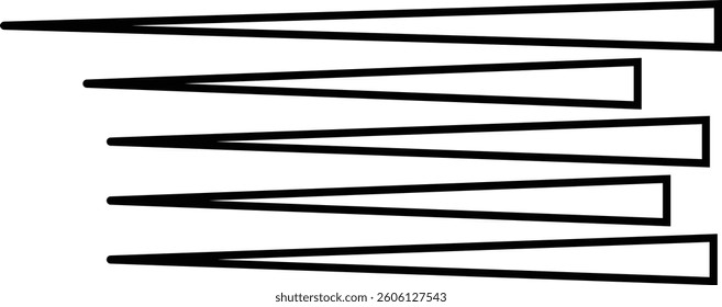 Speed vertical lines icon in line. Vector for apps or web fast effect Manga and comic motion effect Simple textured streak. burst Flash light ray blast isolated on transparent background