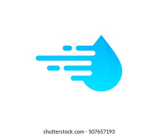 Speed Water Logo Design Template Element
