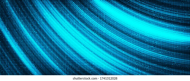 Speed Waving Technology on Future Background,Digital- und Connection Concept Design,Vector Illustration.