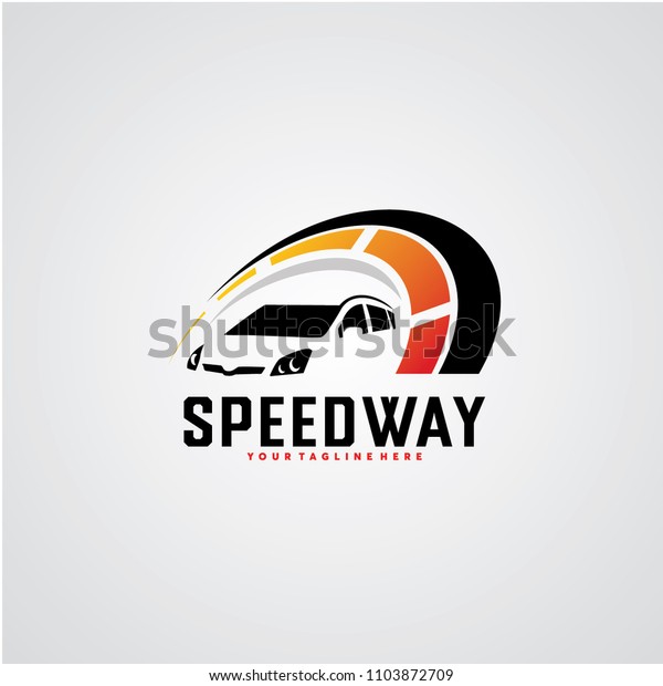 Speed Way Car Logo Design\
Template