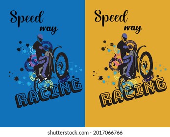 Geschwindigkeitsrennbahn-Vektordesign des T-Shirts 