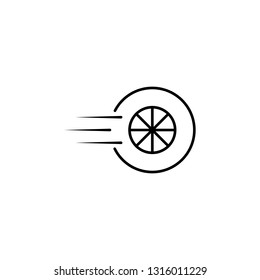 speed wheel icon. Element of speed for mobile concept and web apps illustration. Thin line icon for website design and development, app development. Premium icon