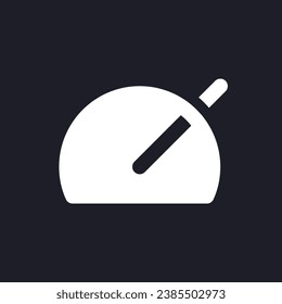 Speed up white pixel perfect solid ui icon. Footage editing. Accelerate video. Fast playback. Silhouette symbol for dark mode. Glyph pictogram on black space for web, mobile. Vector isolated image