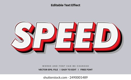 Speed word 3d text effect style.