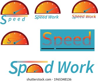 speed work logo design. You can use it anywhere e.g bikes etc.