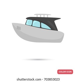 Speed yacht color flat icon for web and mobile design