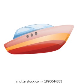 Speed yacht icon. Cartoon of Speed yacht vector icon for web design isolated on white background