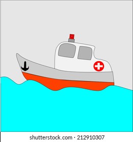 Speedboat ambulance Cartoons