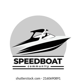 Speedboat Community Simple Vintage Classic Vector Logo