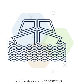 Speedboat icon vector can be used as png, Speedboat
