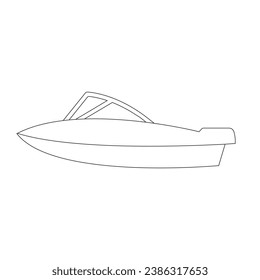 Speedboat-Icon Vektorgrafik-Design