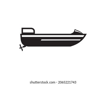 vector de icono de lancha rápida aislado en blanco