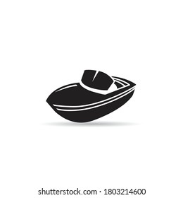 speedboat icon vector on white background