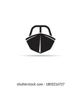 vector de icono de lancha rápida sobre fondo blanco