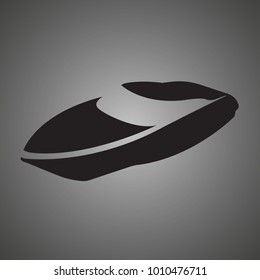 Speedboat isolated vector illustration. Luxury and expensive boat.