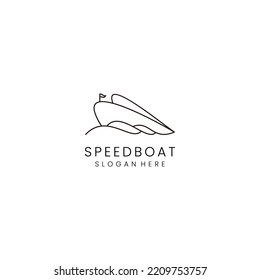 Speedboat logo design icon tamplate