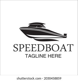 speedboat race marine wave transportation vector design logo