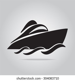 Speedboat symbol vector illustration