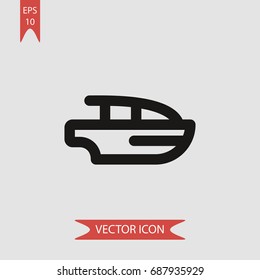 Speedboat vector icon, illustration symbol