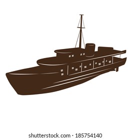 Speedboat, yacht vector