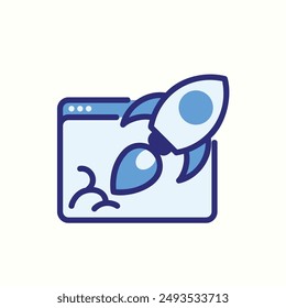 speedicon, isolated blue icon theme seo