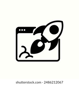 speedicon, icono de glifo aislado tema seo