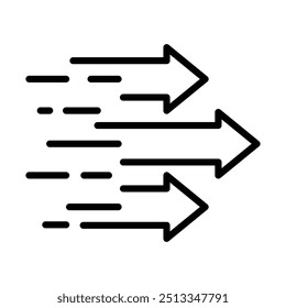 Diseño rápido del Vector de la línea del icono en estilo de moda