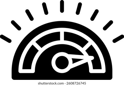 Speeding Icon Glyph Vector Illustration