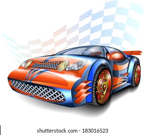 Speeding Racing Car