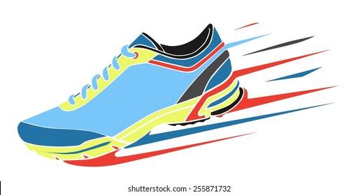 Speeding running shoe