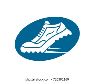 speeding running sport shoe icon