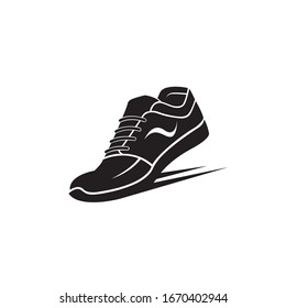 speeding running sport shoes icon isolated on white background