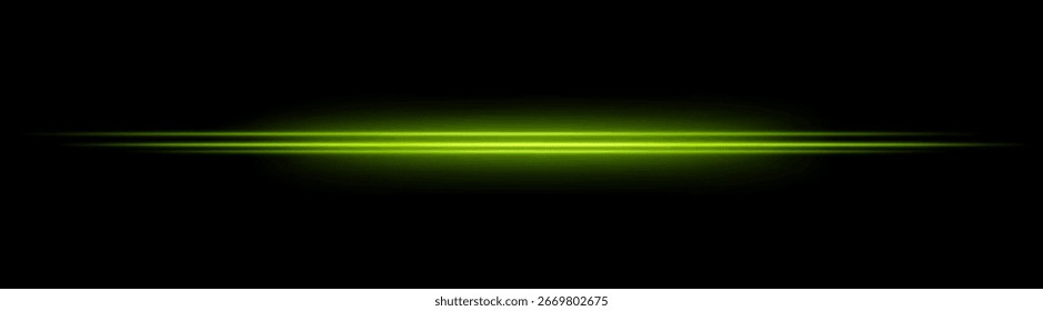 Speedline. Tres haces brillantes paralelos con transiciones borrosas. El efecto de movimiento crea una sensación de aceleración y energía en un diseño simétrico.