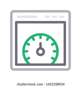 speedmetr browser color line vector icon