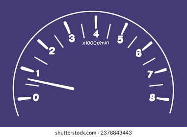 Speedo meter in car with purpel light