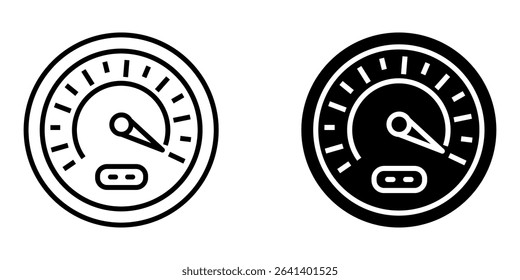 speedo meter icon white on background