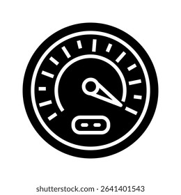 speedo meter icon white on background