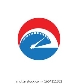 diseño de plantilla de icono de logotipo de velocímetro