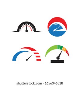 speedo meter logo icon template design