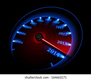 Speedometer 2014. Vektorgrafik